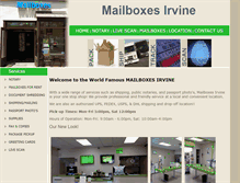 Tablet Screenshot of mailboxesirvine.com